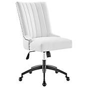 Modway Furniture Empower Channel Tufted Fabric Office Chair, Black White