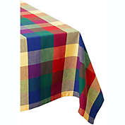 Contemporary Home Living 84" Vibrant Checkered Indian Summer Table Cloth