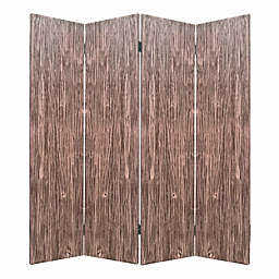 Screen Gems SG-328A Woodland Screen Room Divider with Natural Wood Finish - 7 Feet
