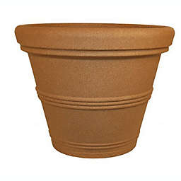 Tusco Products RR135SS Rolled Rim Garden Pot, 13.5-Inch, Sandstone