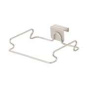 mDesign Metal Over Cabinet Door Trash, Recycled Shopping Bag Holder Rack