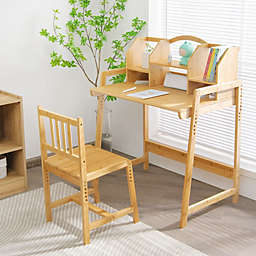 Costway Kids Desk and Chair Set Height Adjustable Children Activity Workstation