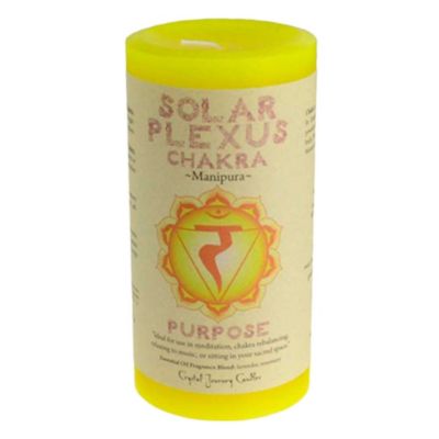 Azuregreen Solar Plexus Chakra Pillar Candle 3" X 6"