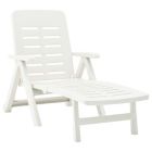 Alternate image 0 for vidaXL Folding Sun Lounger Plastic White