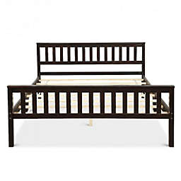 Costway Wood Bed Frame Support Platform with Headboard and Footboard