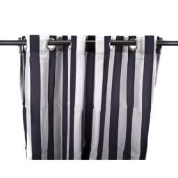 Jordan Manufacturing Indoor/Outdoor Curtains Navy/White