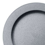 Smarty Had A Party 10" Matte Steel Gray Round Disposable Plastic Dinner Plates (120 Plates)