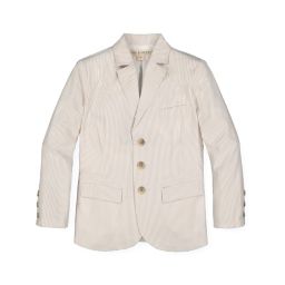 Hope & Henry Boys' Seersucker Suit Jacket (Khaki, 2T)