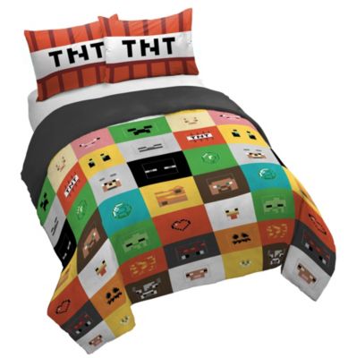 Saturday Park Minecraft Iconic 100% Organic Cotton Duvet Cover & Sham Set