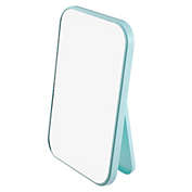Unique Bargains Desktop Foldable Makeup Mirror, Dressing Desk Bedroom HD Square Travel Portable Mirror for Girl Women, Blue, 8"x6"