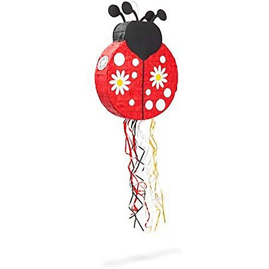 Alternate image 1 for Blue Panda Small Pull String Pinata for Ladybug Party (16.5 x 13 In)