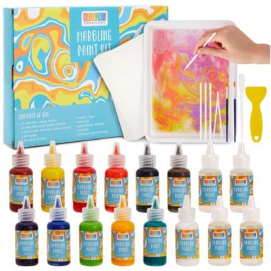 Bright Creations 36 Piece Marbling Painting Kit for Kids, Arts and Crafts Supplies, Teacher Supplies (12 Colors). View a larger version of this product image.