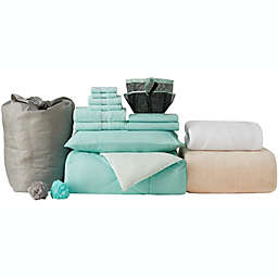 College Freshman Pack - Twin XL Dorm Bedding - Yucca / Hint of Mint Color Set