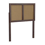 Hillsdale Furniture Serena Wood and Cane Panel Twin Headboard, Chocolate