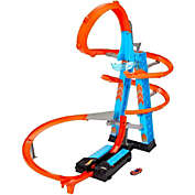 Hot Wheels Sky Crash Tower Track Set, 2.5 ft High w/ Motorized Booster & 1 Hot Wheels Vehicle
