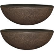 Sunnydaze Percival Outdoor Flower Pot Planter - Sable - 21-Inch - 2-Pack