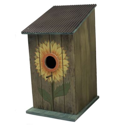 Santa's Workshop Outdoor Decorative 12" Sunflower Bird House