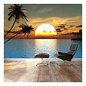Wall26 100"x144" Wall Mural of Beautiful Tropical Scenery Palm Trees on the Beach