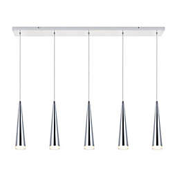 Elegant Lighting Luxurious Fantasia 5 Light LED Pendant for Living Room, Kitchen, Bedroom & Hallway, Chrome