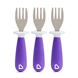 Munchkin Raise Toddler 3 Piece Fork Set, Purple
