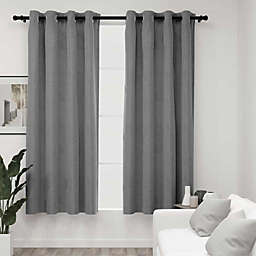 Home Life Boutique Blackout Curtains with Rings 2 pcs