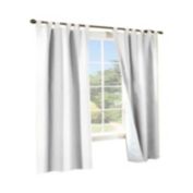 Commonwealth Thermalogic Weather Insulated Cotton Fabric Tab Panels Pair - 40x84" - White