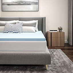 Flash Furniture Capri Comfortable Sleep 2 inch Cool Gel Memory Foam Mattress Topper - King
