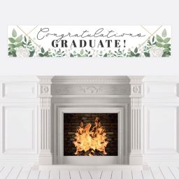 Big Dot of Happiness Boho Botanical Graduate - Greenery Graduation Decorations Party Banner