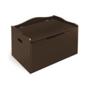 Badger Basket Co. Kids Espresso Storage Bench Top Toy Chest