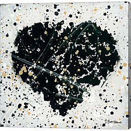 Great Art Now Emotions Scenes Black Heart by Britt Hallowell 24-Inch x 24-Inch Canvas Wall Art
