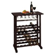 Winsome Vinny Wine Rack - 24-Bottle with Glass Hanger