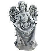 Northlight 16.5" Gray Angel Decorative Outdoor Garden Bird Feeder Statue