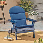 Contemporary Home Living 48.25" Navy Blue Solid Outdoor Patio Adirondack Chair Cushion