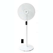 Sunpentown 16" DC-Motor Energy Saving Stand Fan with Remote and timer-Piano, White