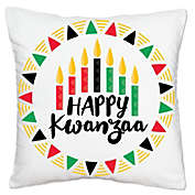 Big Dot of Happiness Happy Kwanzaa - Heritage Holiday Party Home Decorative Canvas Cushion Case - Throw Pillow Cover - 16 x 16 Inches