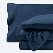 Bare Home Fleece Sheet Set - Plush Polar Fleece, Pill-Resistant Bed Sheets - All Season Warmth, Breathable & Hypoallergenic (Dark Blue, Full)