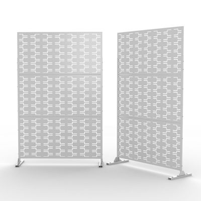 Neutypechic 6.5 ft. H x 4 ft. WPatio Laser Cut Metal Privacy Screen, 24"*48"*3 panels
