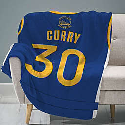 Sleep Squad Golden State Warriors Stephen Curry 60-Inch X 80-Inch Raschel Plush Jersey Blanket
