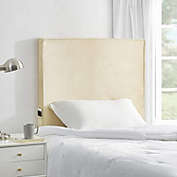 DormCo University Transitional Cushioned Dorm Headboard - Almond Milk Velvet