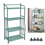 Kitcheniva 4-Tier Metal Shelf Rack Storage Shelving Unit Organizer