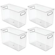 mDesign Plastic Baby/Kids Storage Organizer Bin, Built-In Handles