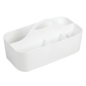 mDesign Plastic Bathroom Storage Organizer Caddy Tote, Large