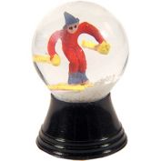 Alexander Taron 1.5" Black and Red Perzy Snow Globe Mini Skier Decoration