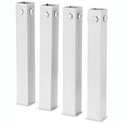 DormCo Suprima Ultimate Height Bed Risers - Carbon Steel - White