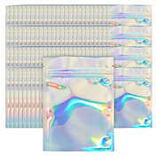 Sparkle and Bash 120 Pack Resealable Smell-Proof Holographic Bags for Treats (3.5 x 4.7 In)