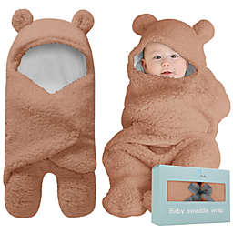 BlueMello Ultra-Soft Baby Swaddle Blanket for Infants 0-6 Months - Receiving Swaddling Wrap Brown Essential for Boys - Perfect Baby Girl Shower Gift