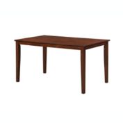 Pilaster Designs Tanya Shaker 54" Rectangular Kitchen Dining Table, Cappuccino Wood