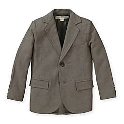 Hope & Henry Boys' Classic Suit Jacket, Dark Taupe Herringbone, 3