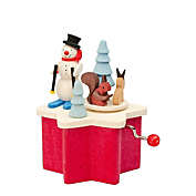 Alexander Taron 3.25&quot; Red, White, and Blue Snowman Handcrank Decorative Music Box.