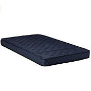 HomeRoots Beddings 6 Navy Blue Twin Foam Mattress Covered in a Stylish Water-resistant  Fabric